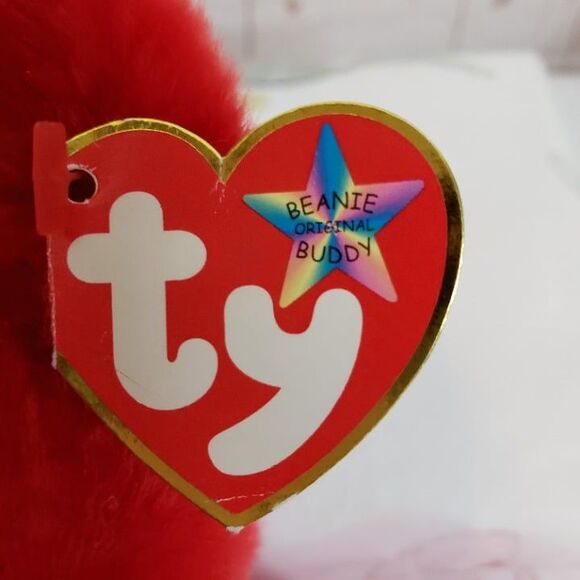 Vintage 1999 Red Ty Beanie Baby Buddy Osito Bear Plush 13" Flag of Mexico - Picture 4 of 10